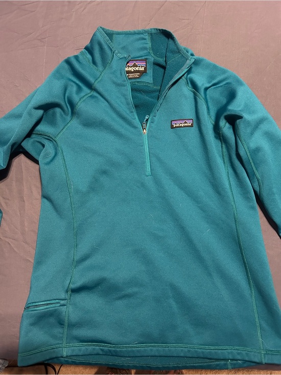 Patagonia Tops - Patagonia Teal Half-Zip Fleece Pullover